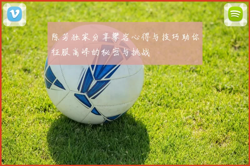 陈芳独家分享攀岩心得与技巧助你征服高峰的秘密与挑战